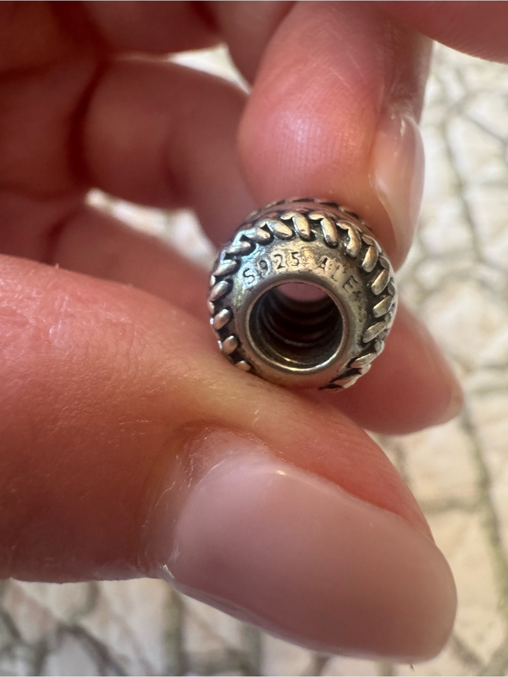 Pandora Sterling Silver NY Baseball Charm